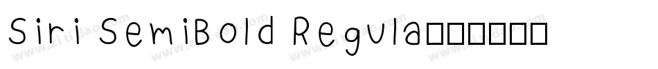 Siri SemiBold Regula字体转换